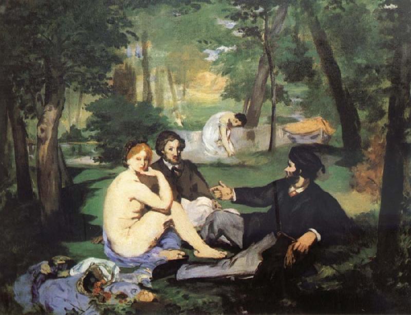 Edouard Manet Having lunch on the grassplot oil painting image